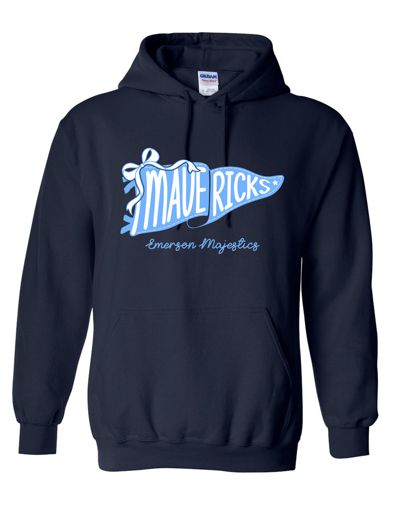 Emerson Majestics Navy Pennant Design Hoodie