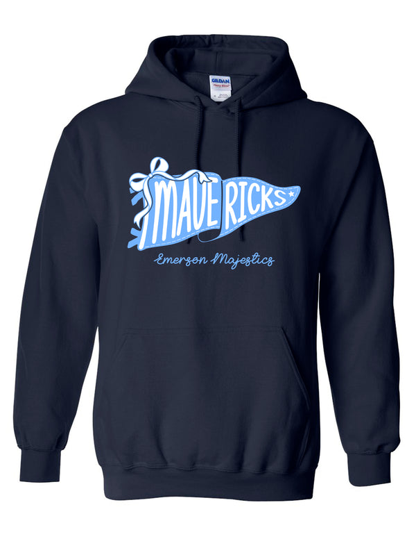Emerson Majestics Navy Pennant Design Hoodie