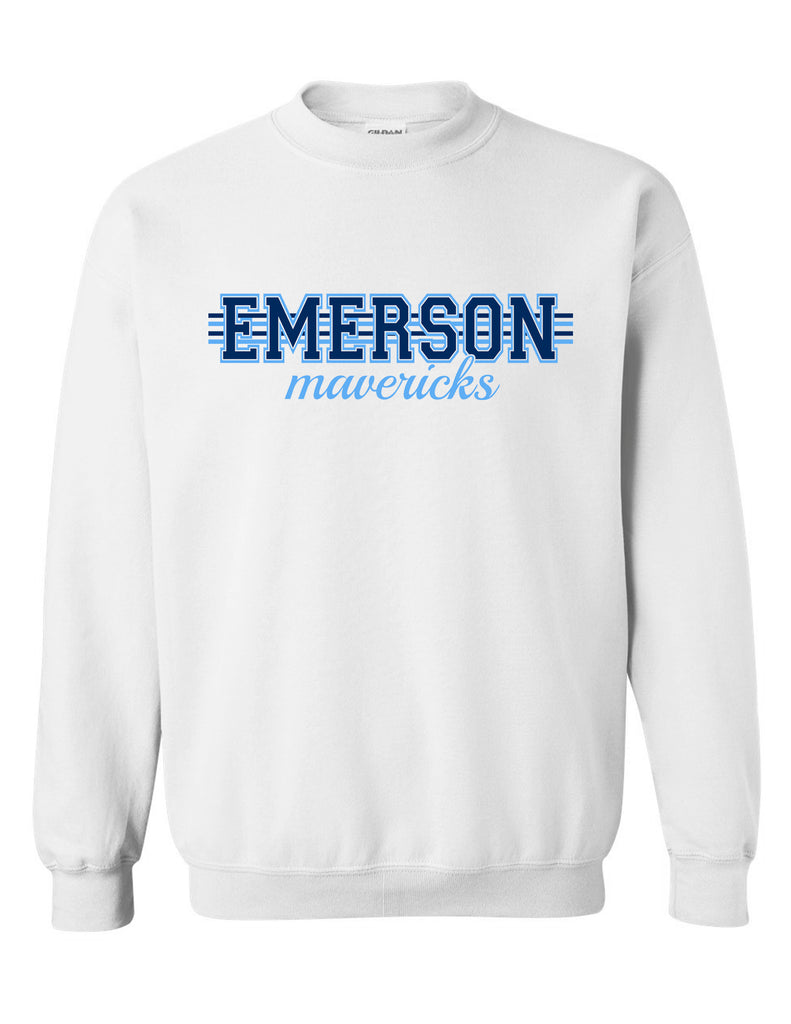 Emerson Majestics White Stripe Design Crewneck Sweatshirt