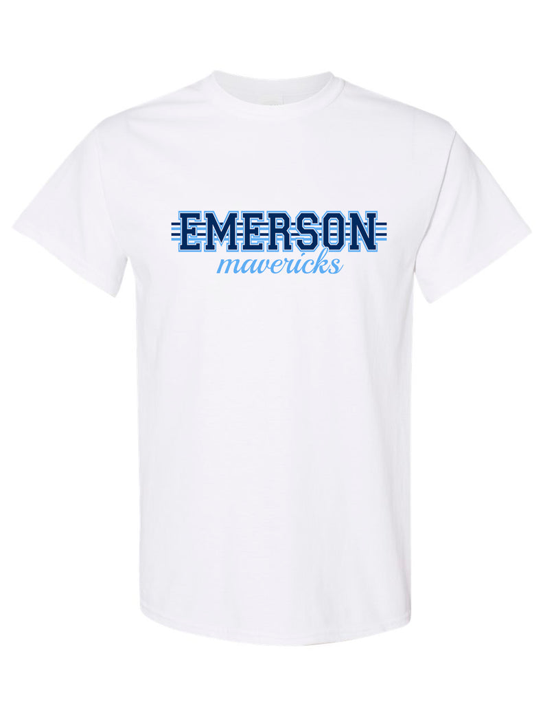 Emerson Majestics White Stripe Design Tee