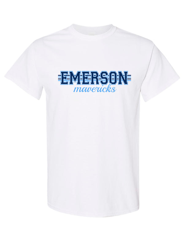 Emerson Majestics White Stripe Design Tee