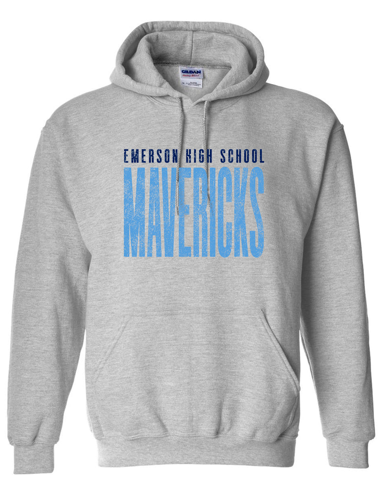 Emerson Volleyball Gildan Hoodie Sports Gray Tall