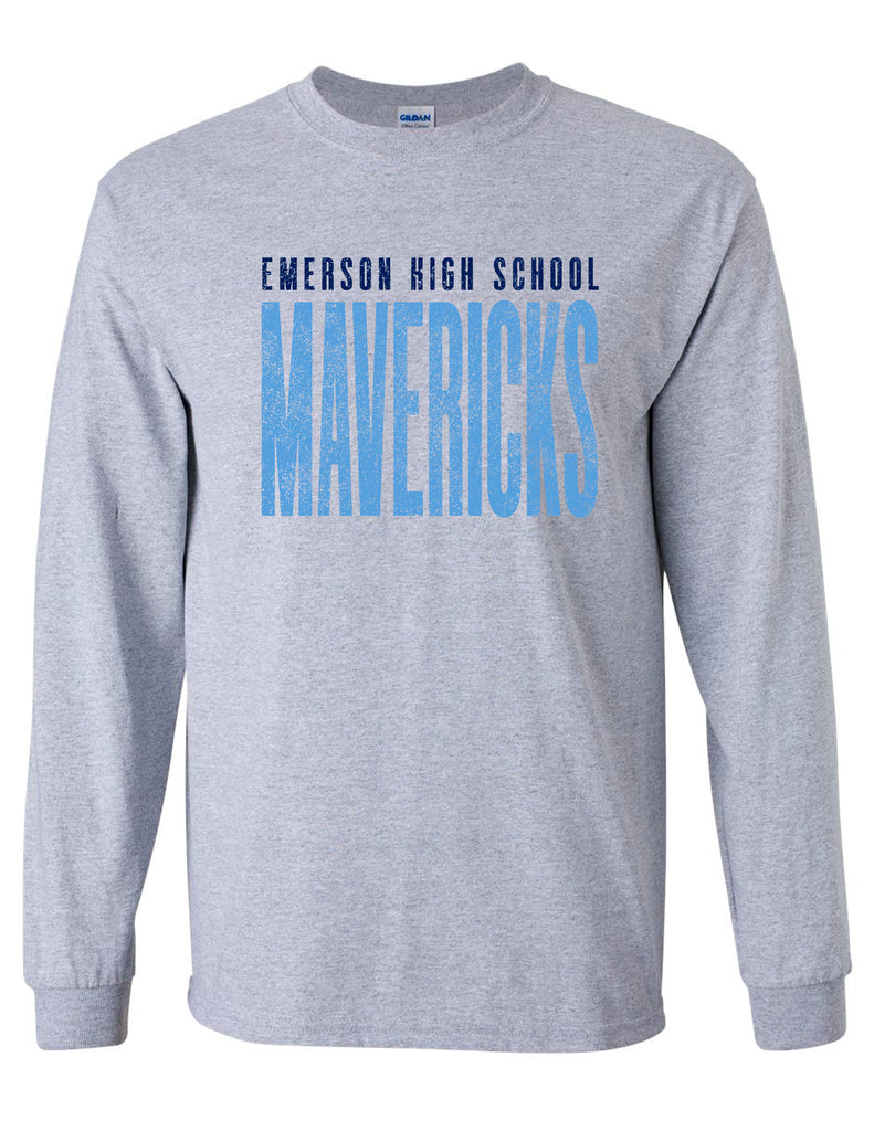 Emerson Volleyball Gildan Long Sleeve T-Shirt Sports Gray Tall