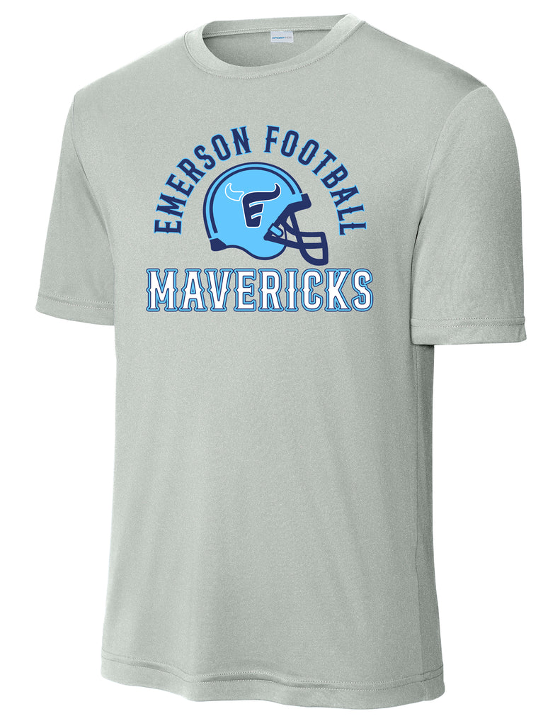Emerson Football Silver Helmet Design Drifit Tee