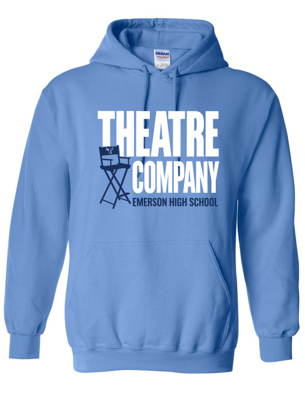 Emerson Theatre Directors Chair Gildan Carolina Blue Hoodie