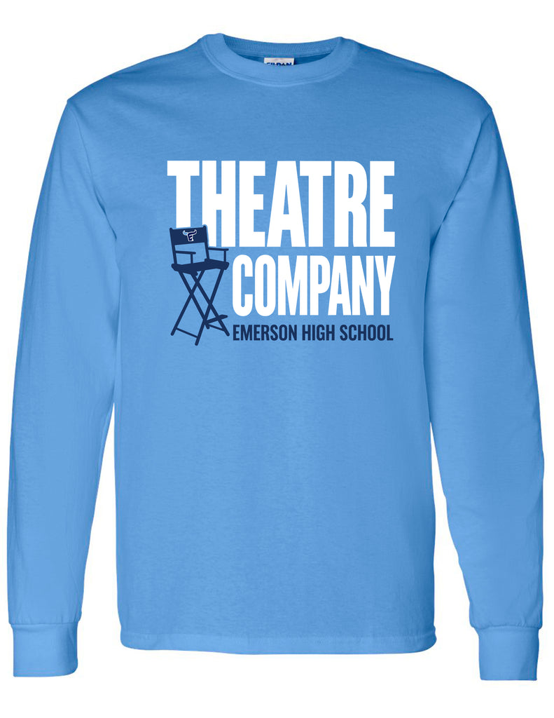 Emerson Theatre Directors Chair Gildan Carolina Blue Longsleeve Tee