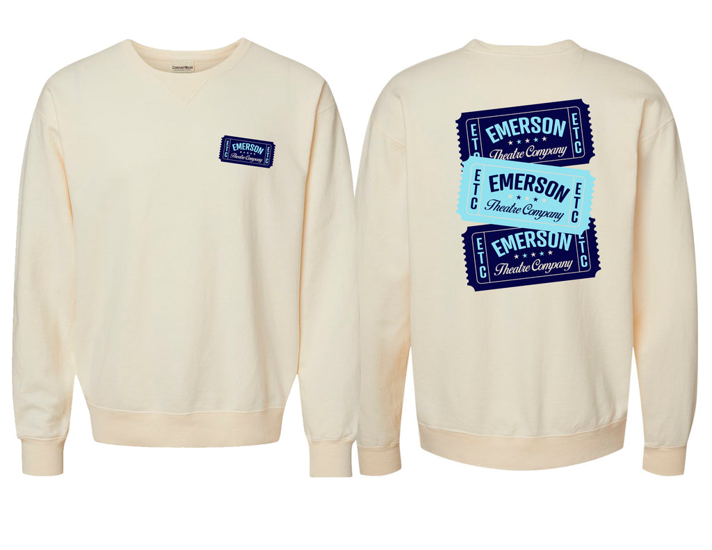 Emerson Theatre Ticket Comfort Wash Parchment Crewneck
