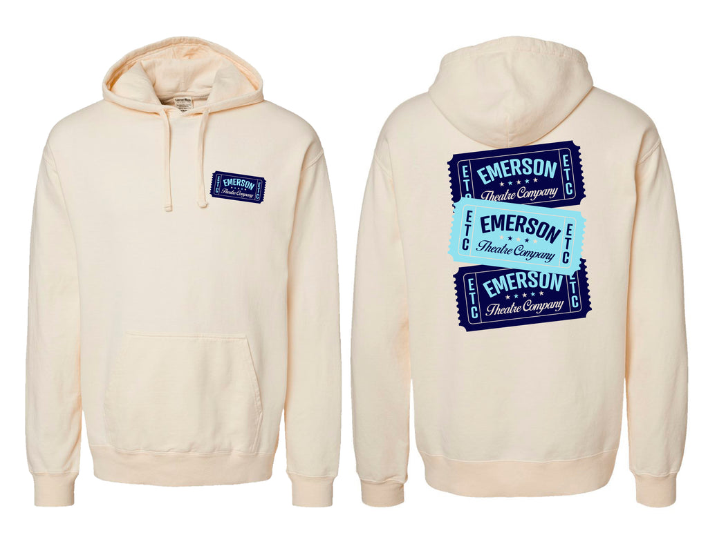 Emerson Theatre Ticket Comfort Wash Parchment Hoodie