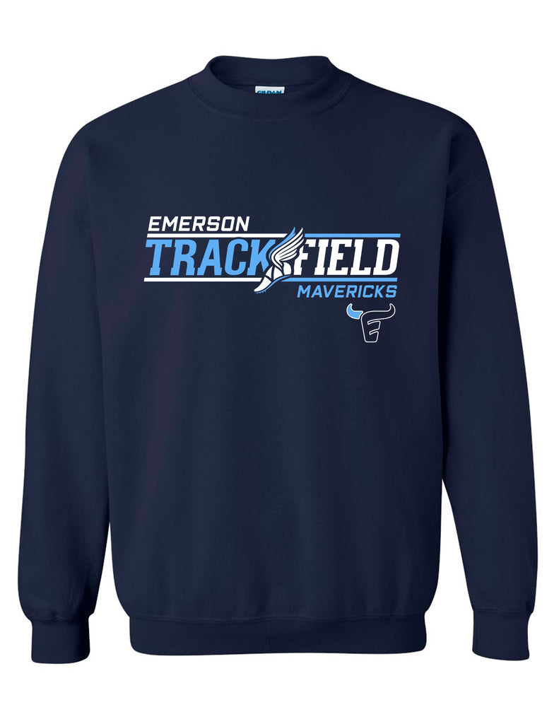 Emerson Cross Country Navy Track & Field Crewneck Sweatshirt