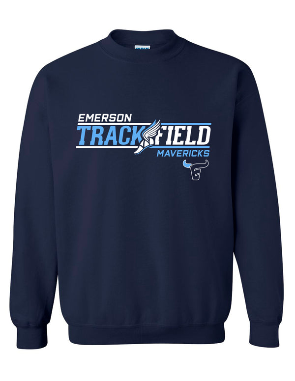 Emerson Cross Country Navy Track & Field Crewneck Sweatshirt