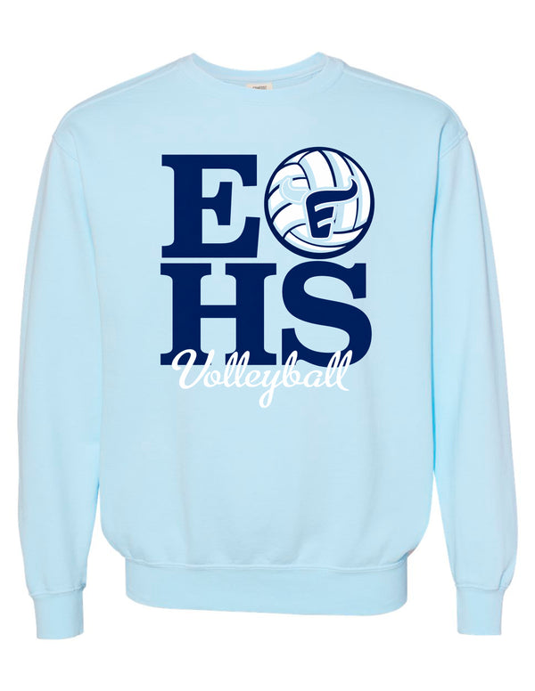 Emerson Volleyball Comfort Color Crewneck Sweatshirt Chambray EHS