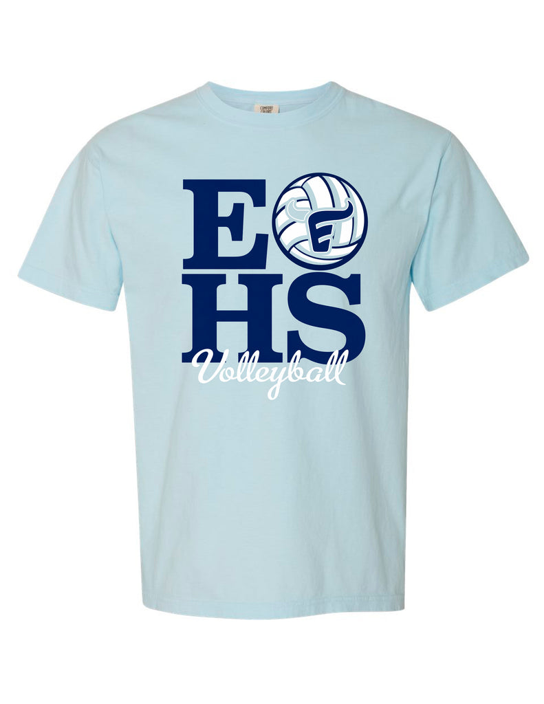 Emerson Volleyball Comfort Color Short Sleeve T-shirt Chambray EHS