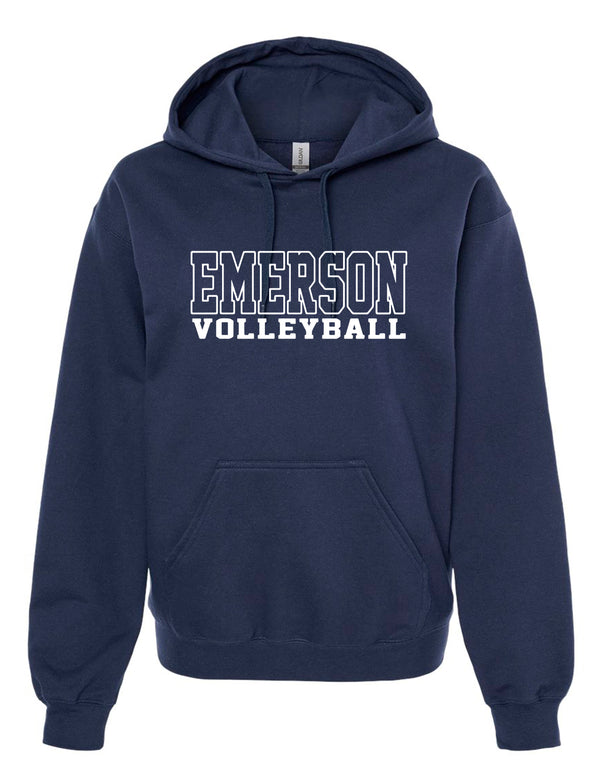 Emerson Volleyball NEW Outline Design Navy Hoodie