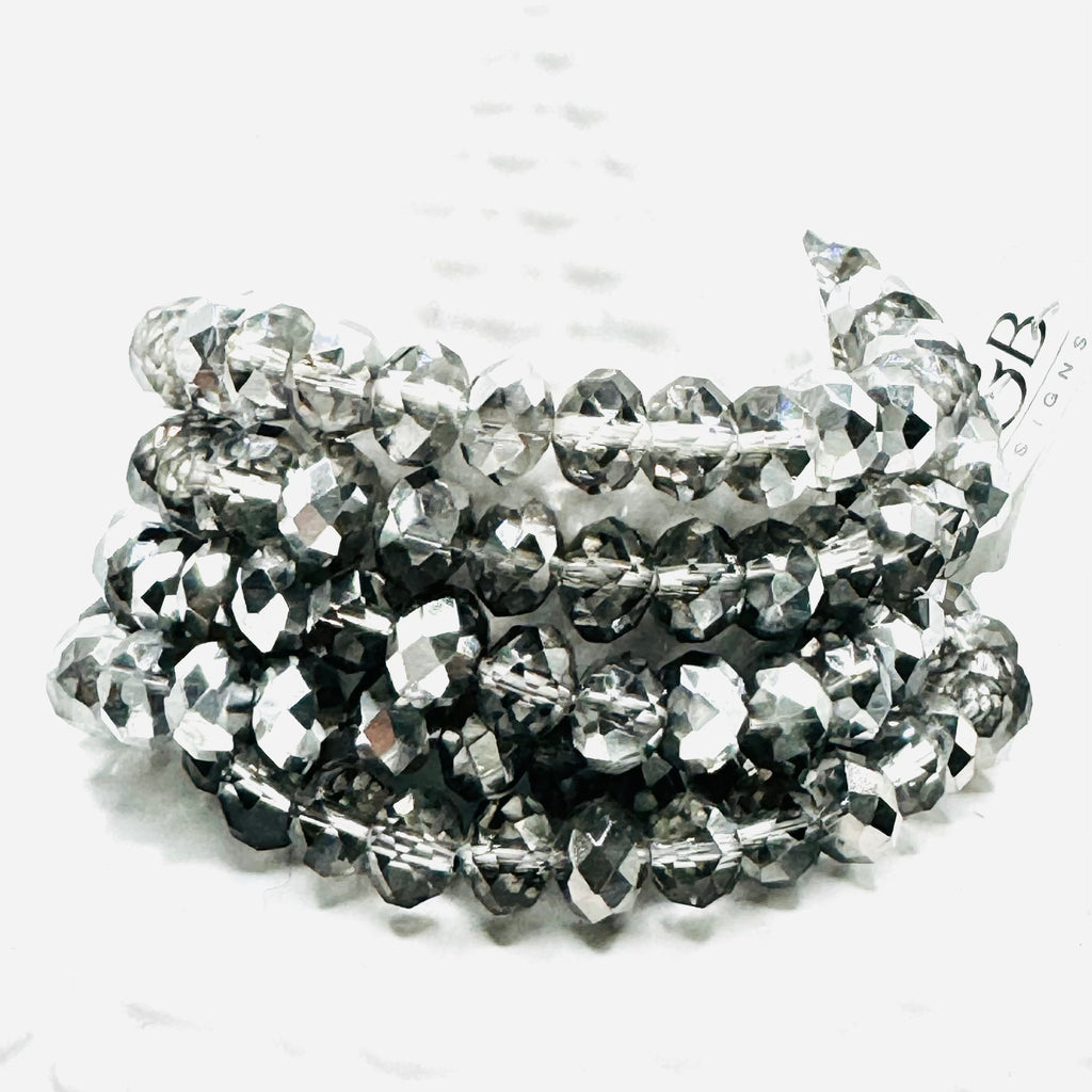 Lovejoy Football Simple Stretch Bracelet - Silver