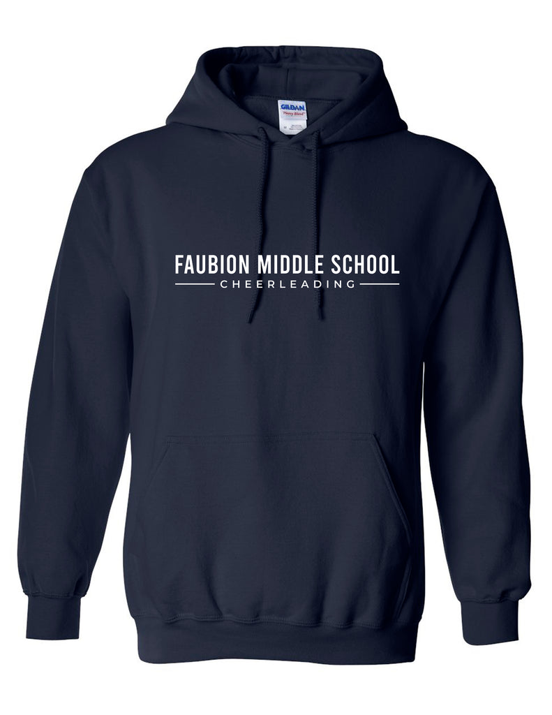 Faubion Cheer Bold Gildan Navy Hoodie