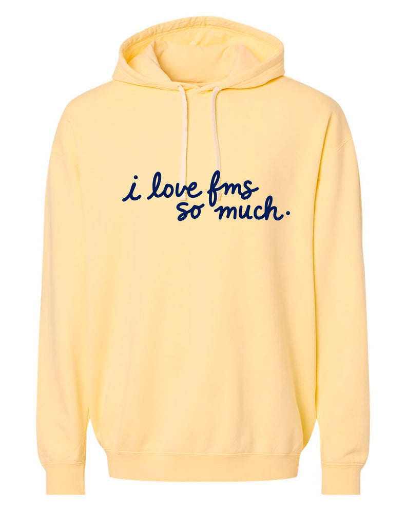 Faubion Cheer i love fms Butter Comfort Colors Hoodie