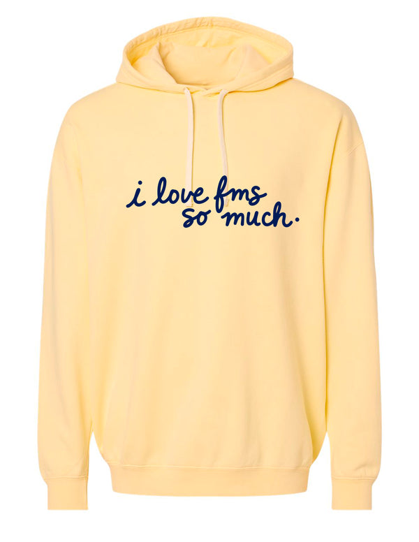 Faubion Cheer i love fms Butter Comfort Colors Hoodie