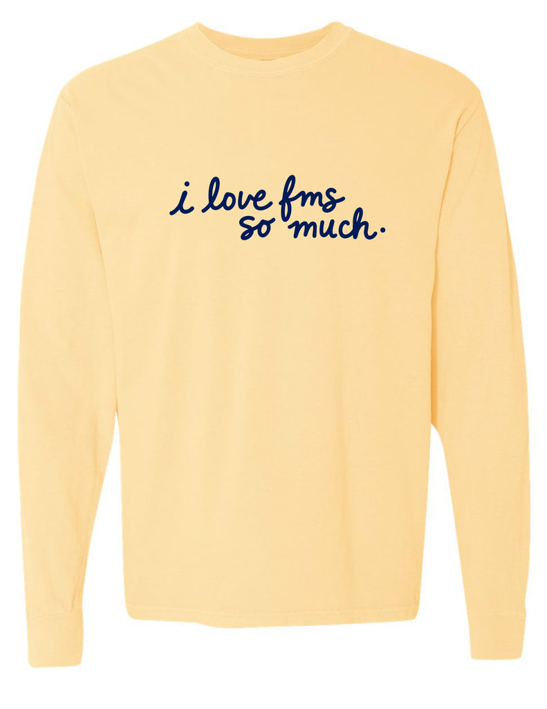 Faubion Cheer i love fms Butter Comfort Colors Long Sleeve Tee