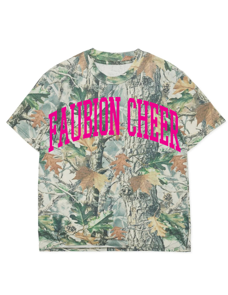 Faubion Cheer Cotton Collective Vintage Camo Tee