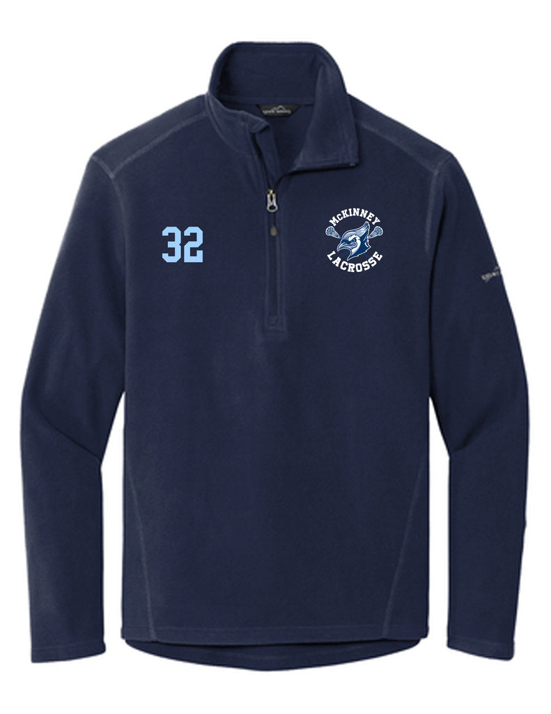 McKinney Lacrosse Fleece Quarter Zip Pullover with Embroidered Logo