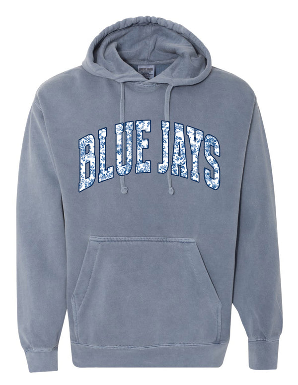 McKinney Lacrosse Floral Bluejays Comfort Colors Hoodie