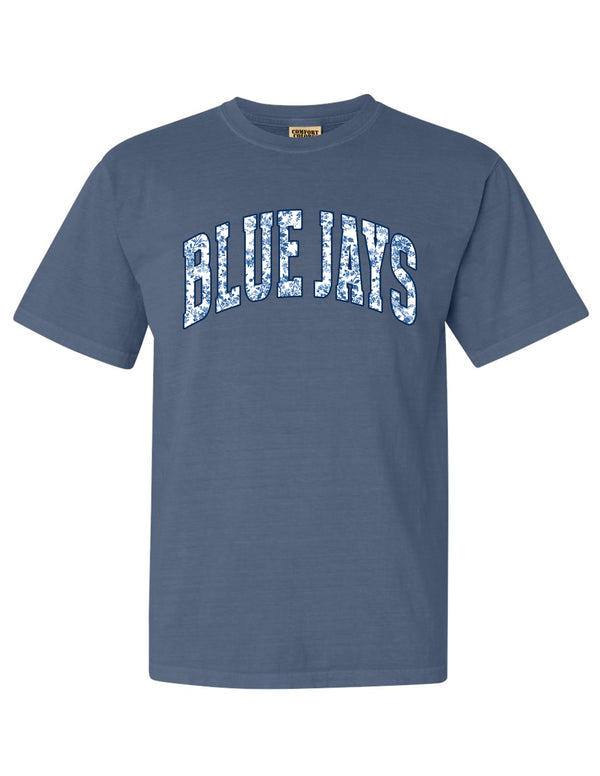 McKinney Lacrosse Floral Bluejays Comfort Colors Tee