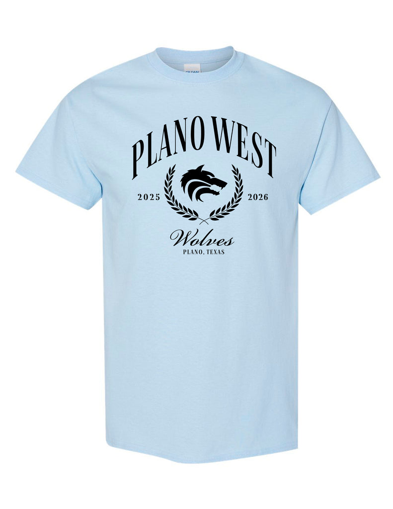 Plano West JV Cheer Light Blue Logo Social Club Tee