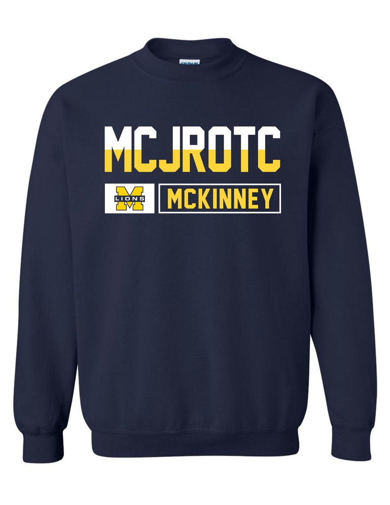 McKinney High JROTC Block Navy Crewneck Sweatshirt