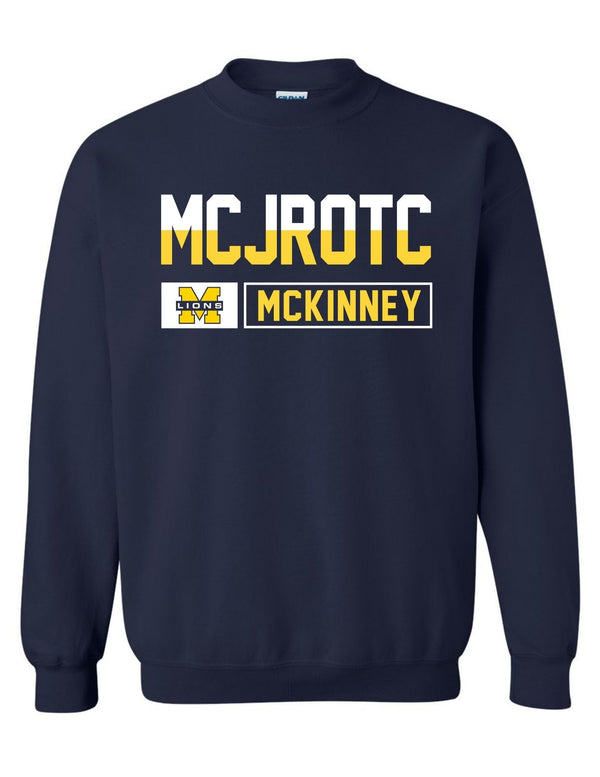 McKinney High JROTC Block Navy Crewneck Sweatshirt