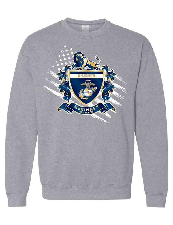 McKinney High JROTC Sport Grey Emblem Crewneck Sweatshirt