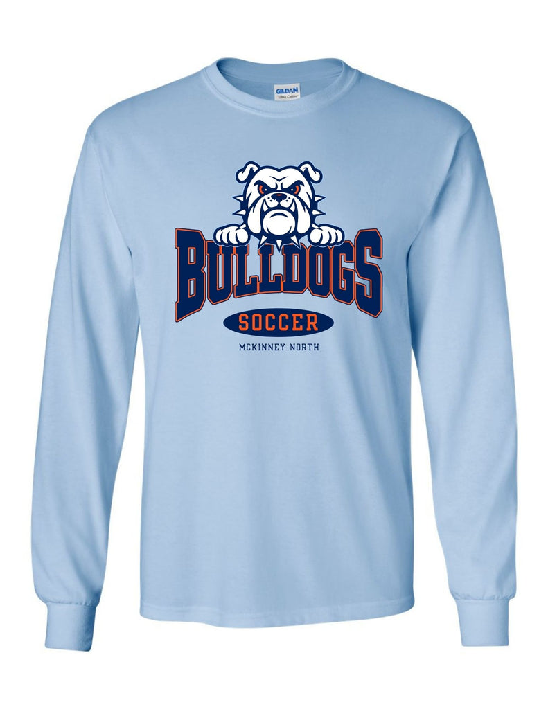 McKinney North Soccer Light Blue Bulldogs Long Sleeve T-Shirt