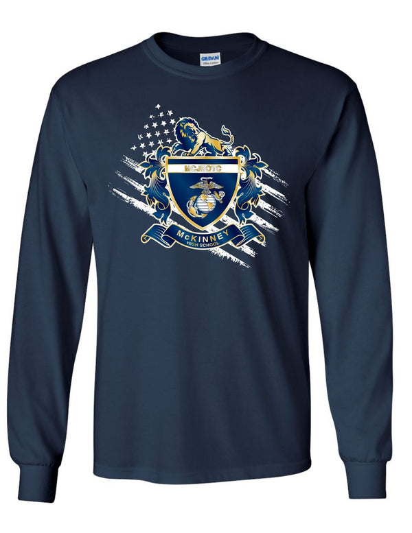 McKinney High JROTC Navy Emblem Long Sleeve