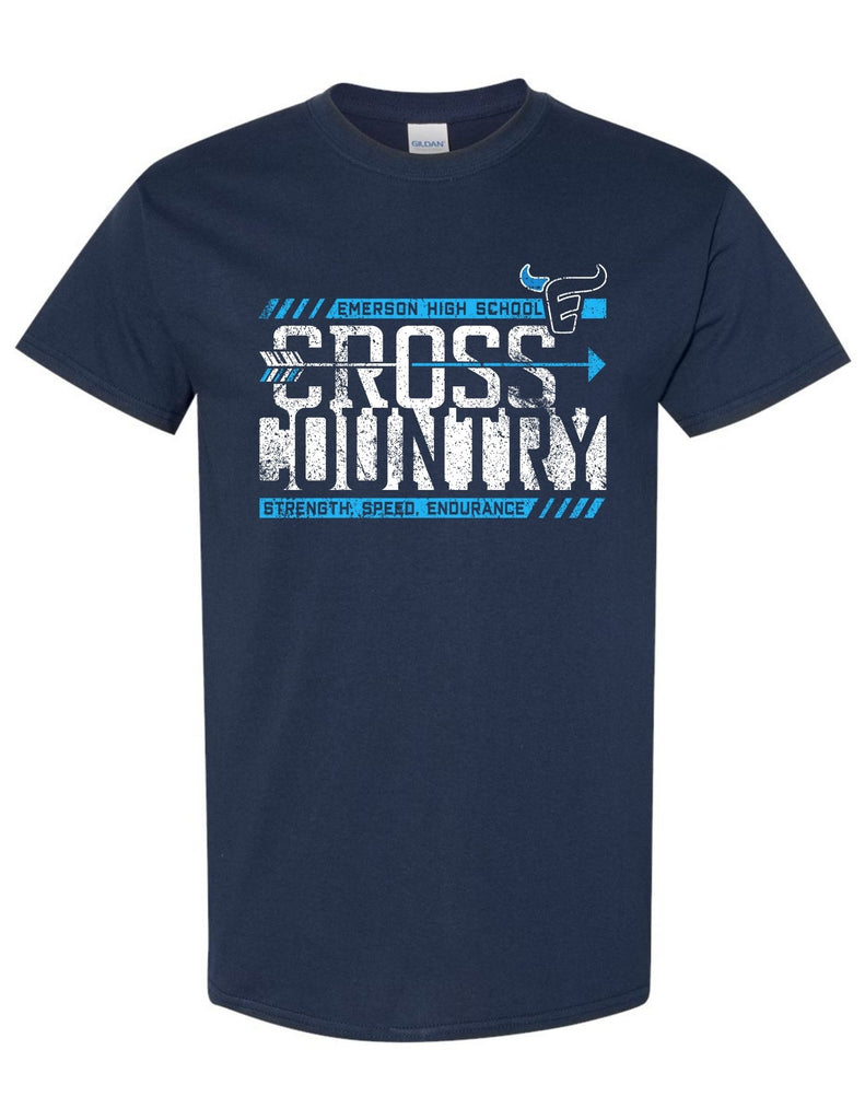 Emerson Cross Country Navy Arrow Design Tee
