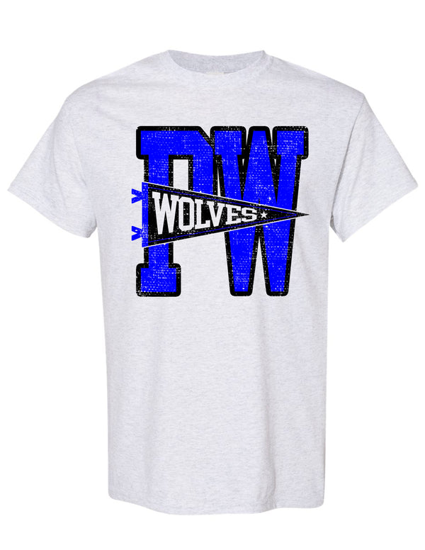 Plano West JV Cheer Ash Gray Pennant Tee