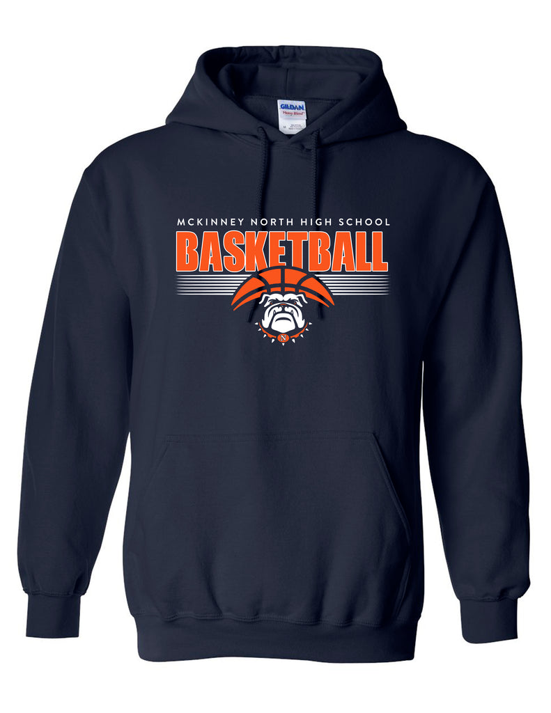 North Basketball Navy Lines Hoodie