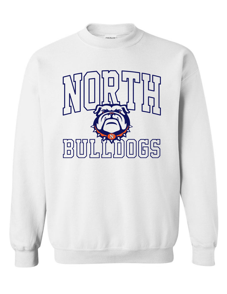 North Cheer White North Bulldogs Crewneck Sweatshirt