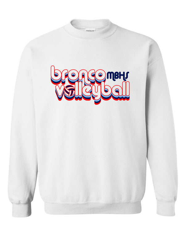McKinney Boyd Volleyball White Retro Ball Crewneck Sweatshirt