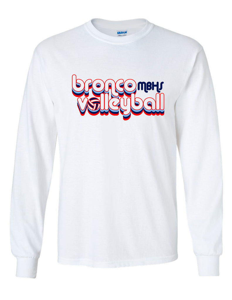 McKinney Boyd Volleyball White Retro Ball Long Sleeve Tee