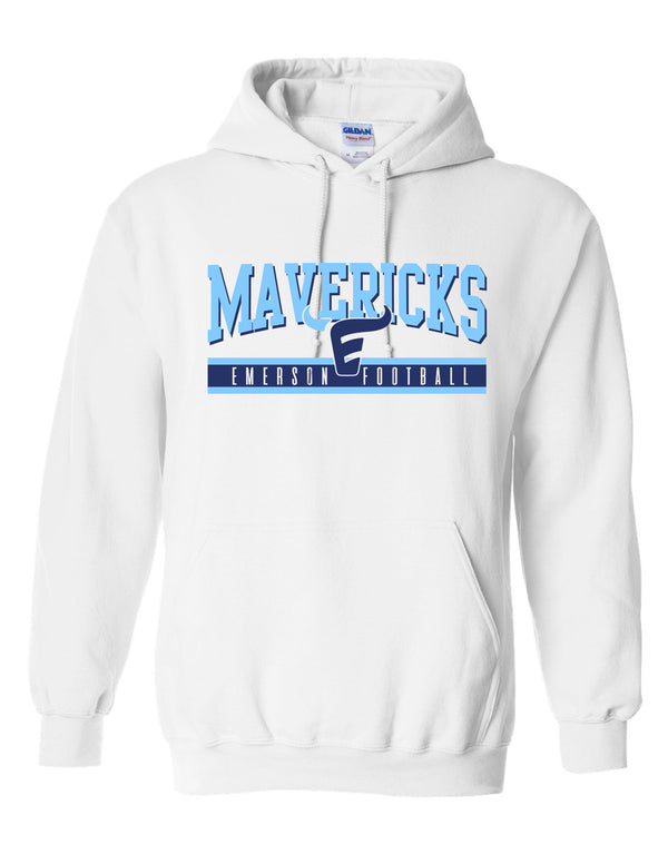 Emerson Football White Mavericks Hoodie