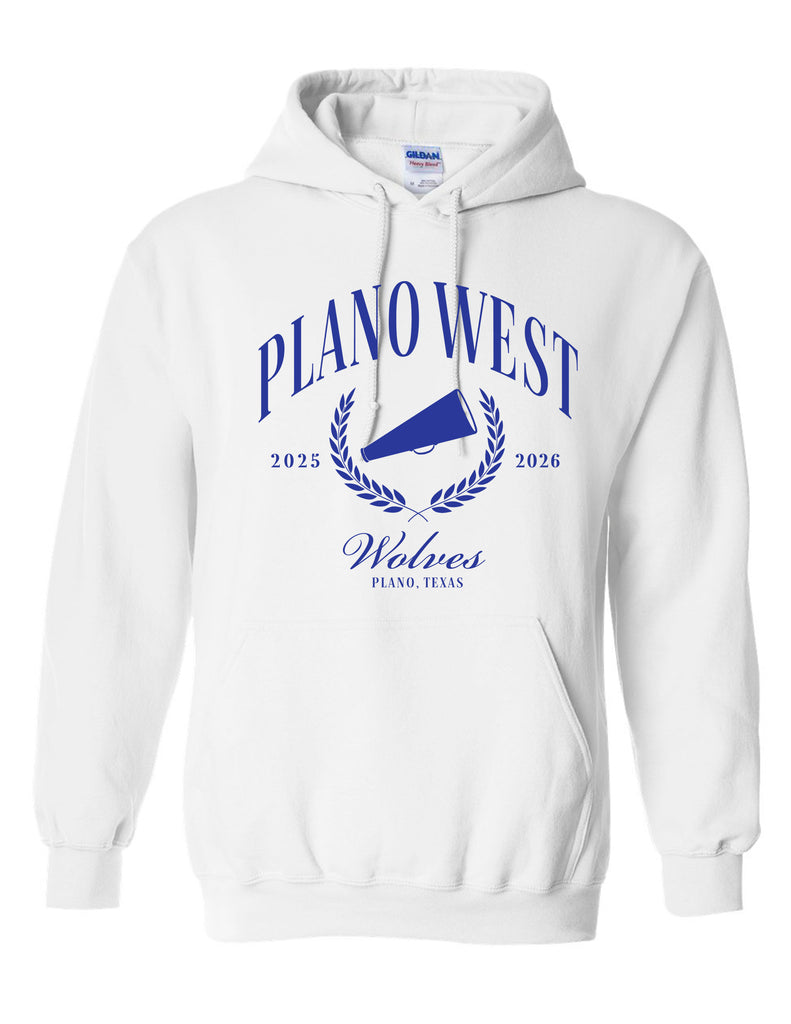Plano West JV Cheer White Social Club Hoodie
