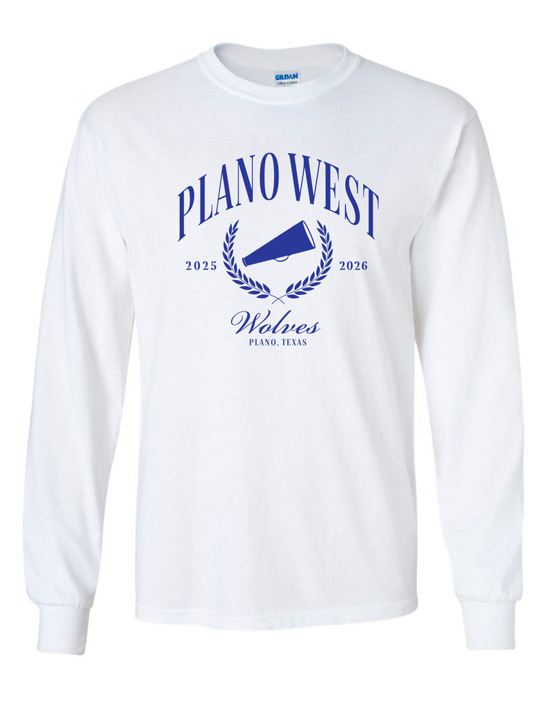 Plano West JV Cheer White Social Club Long Sleeve Tee