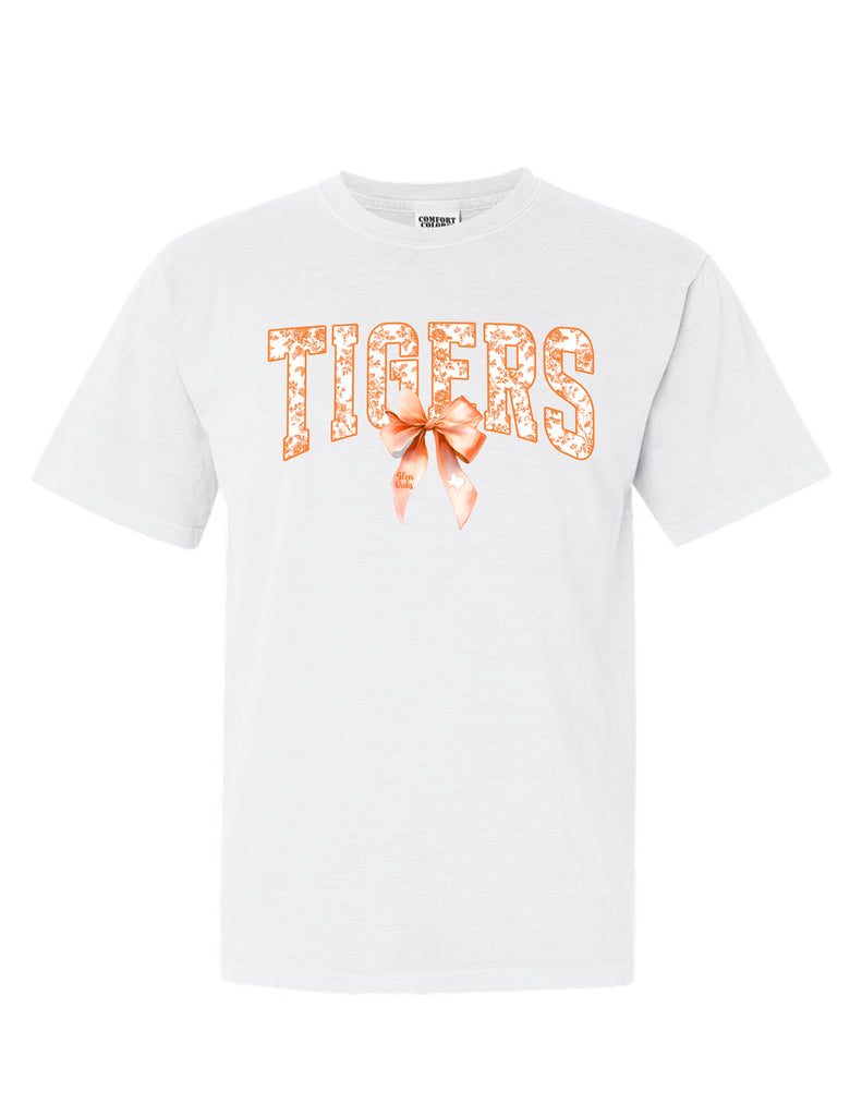 Glen Oaks Comfort Color Short Sleeve T-Shirt White Bow ADULT
