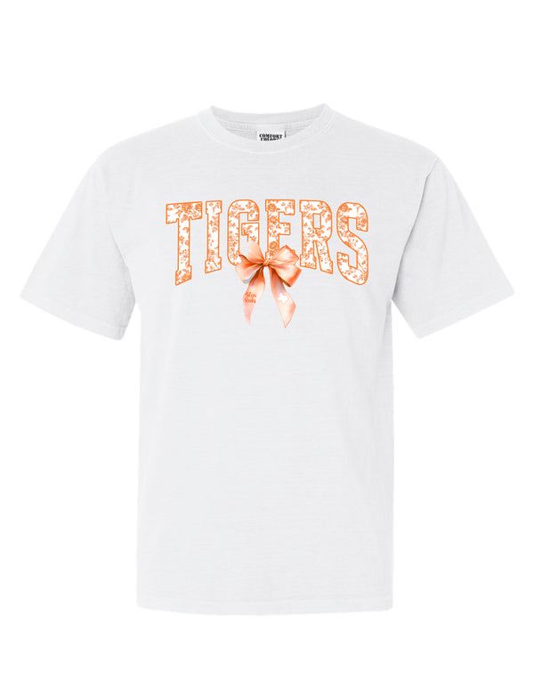 Glen Oaks Comfort Color Short Sleeve T-Shirt White Bow ADULT