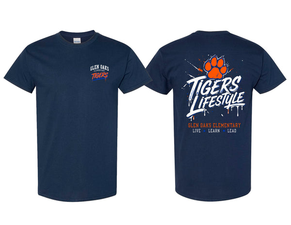 Glen Oaks Gildan Short Sleeve T-Shirt Navy ADULT