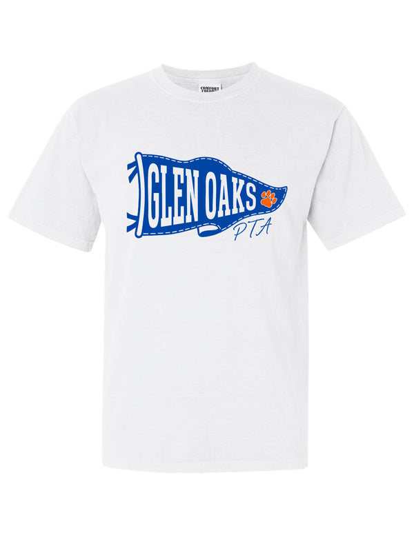 Glen Oaks Comfort Color Short Sleeve T-Shirt White PTA Design