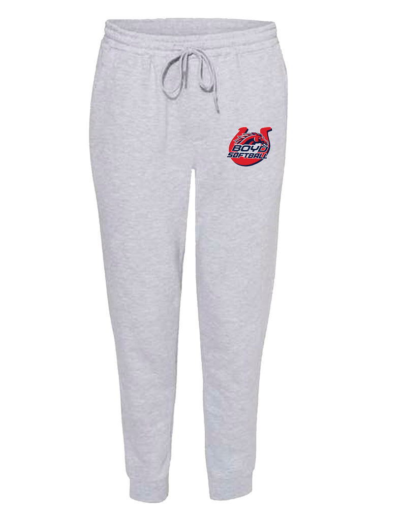 Boyd Softball Fleece Joggers with Logo Embroidery in Navy or Gray