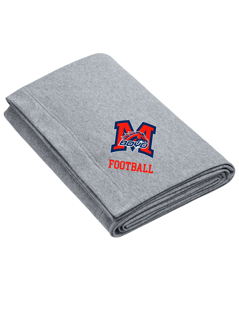 Boyd Football Sweatshirt Blanket (Red, Navy, or Gray)