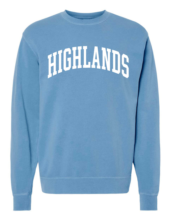 Highlands Cheer Independent Trading Light Blue HIGHLANDS Crewneck