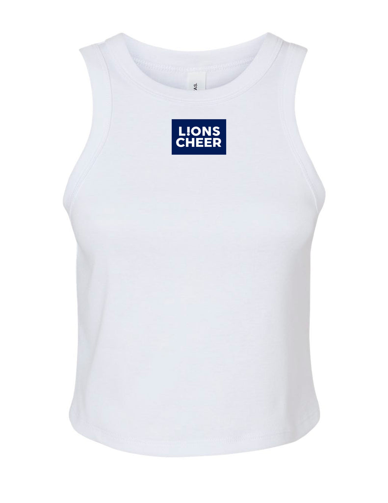 McKinney High Cheer Daily Drills Inspired White Bella Crop Tank