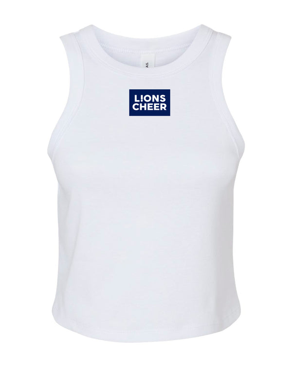 McKinney High Cheer Daily Drills Inspired White Bella Crop Tank